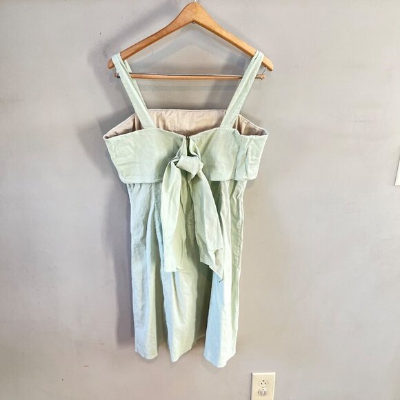 Theory Womens Mint Green Strapless Dress With Back Bow Detail Size 10 - Picture 2 of 5